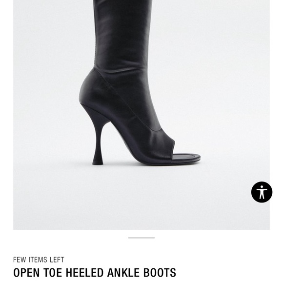 ISO ZARA OPEN TOE BOOTIE - Picture 2 of 2